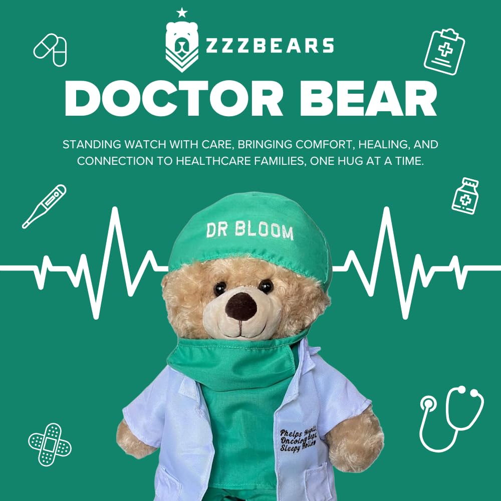 Zzz Bears Personalized Doctor Teddy Bear, Thoughtful Gift For Doctors, Spouses & Kids
