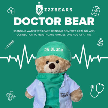 Zzz Bears Personalized Doctor Teddy Bear, Thoughtful Gift For Doctors, Spouses & Kids