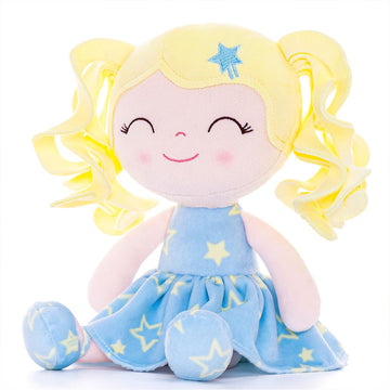 Gloveleya Baby Dolls Soft Snuggly First Baby Girl Gifts Soft Doll For Girls With Star Printed Blue Dress 12Inches Galaxy Series