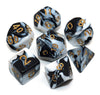 Creebuy Dnd Rpg Polyhedral Dice Set Black & White Dice For Dungeon And Dragons D&D Pathfinder Role Playing Game Dice With Dice B