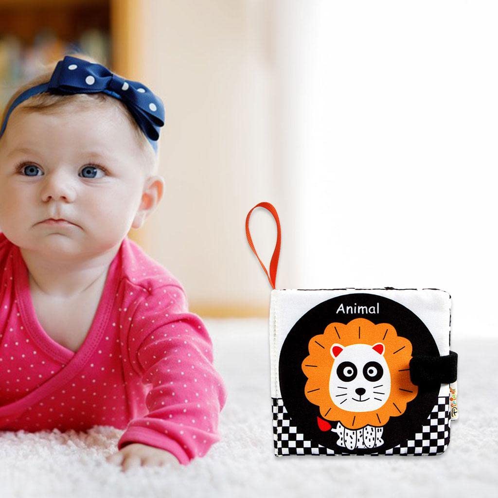 Merishopp Baby Cloth Books Educational Early Education Toys No Deformation No Fading Animal| Baby Learning Toy | Infant Activity