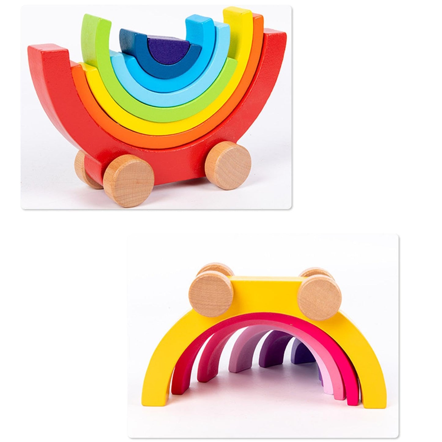 Enakshi Wooden Building Blocks Car Toy Stacking Ornament Puzzle Gift For Game Baby Macaron|Toys & Hobbies | Educational | Other 