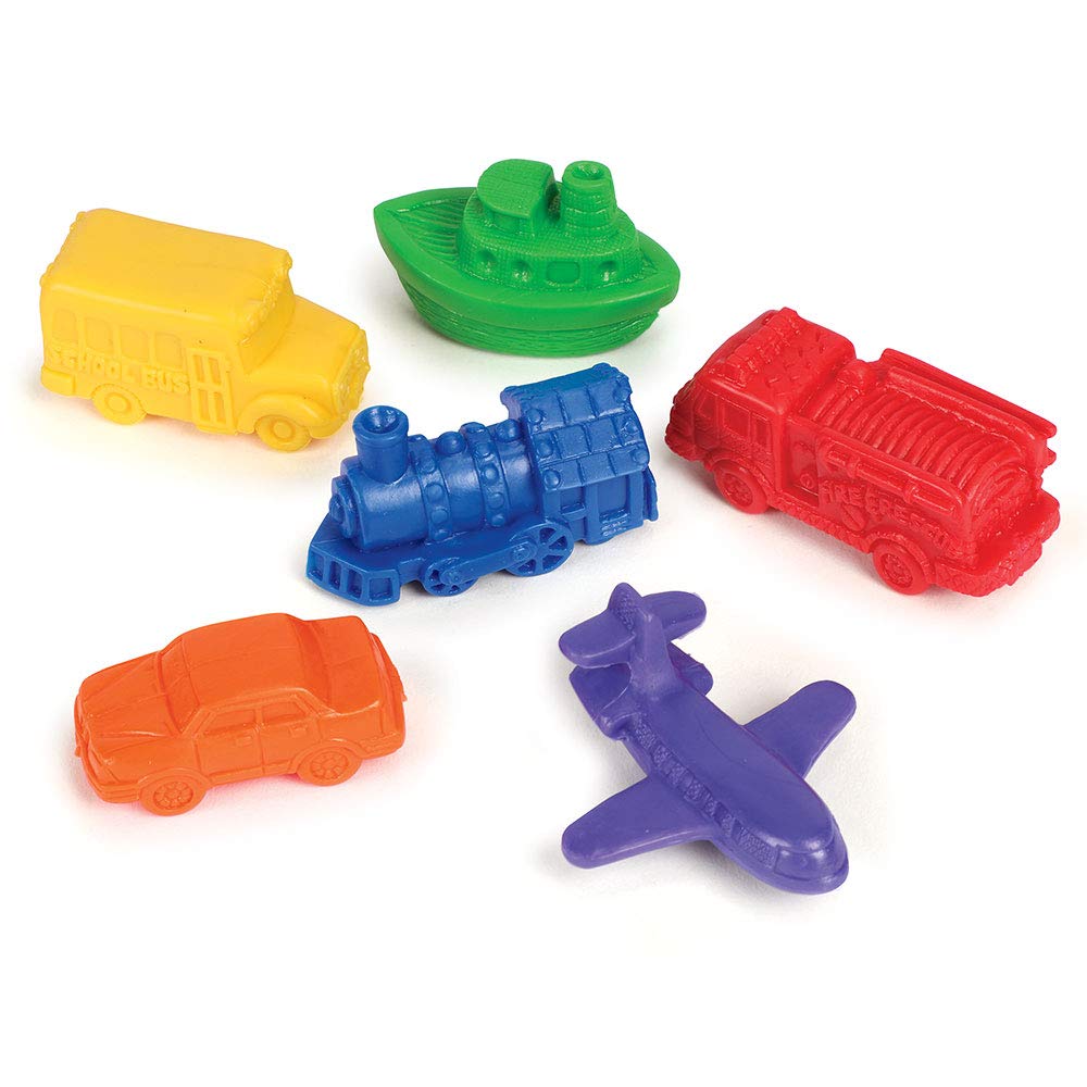 Learning Resources Mini Motors Counting and Sorting Set, 72 Pieces, Medium, Multi Color, Ages 3+, Model LER0190, Rubber Math Counters