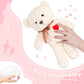 Riuhot Teddy Bear Plush With Heart Cute White Teddy Bear Stuffed Animal Valentine'S Day Soft Stuffed Anamals Bear Plushie Christ