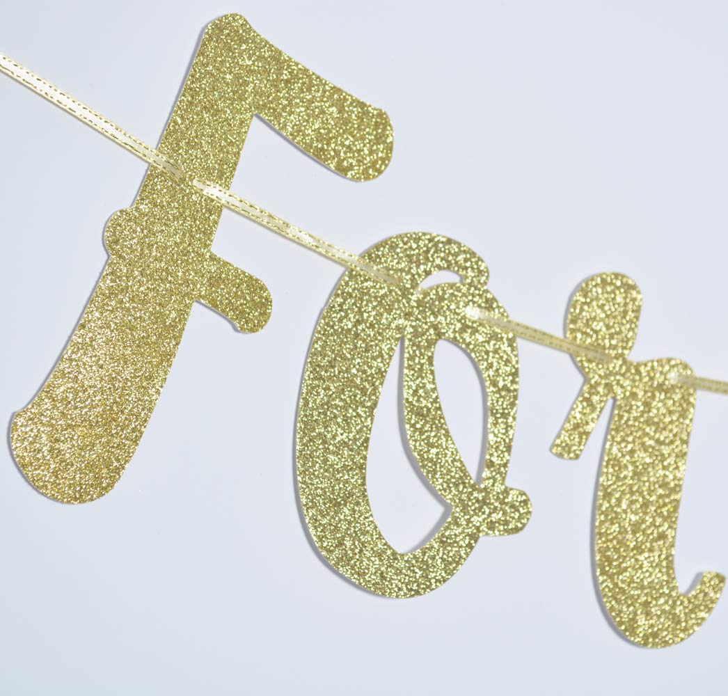 Forty Af Glitter Gold Banner, Happy 40Th Birthday/Anniversary Decor (Gold)