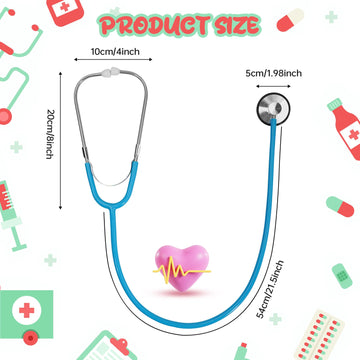 Erdogly Kids Stethoscope, Real Working Nursing Stethoscope For Kids, Doctor Game Toy For Boys, Girls Doctor Nurse Cosplay Costum