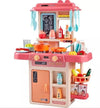 Big Portable Suitcase Shape Musical Kitchen Play Set for Kids  39 Pcs Modern Cooking Set with Light, Sound & Real Water Tap | P