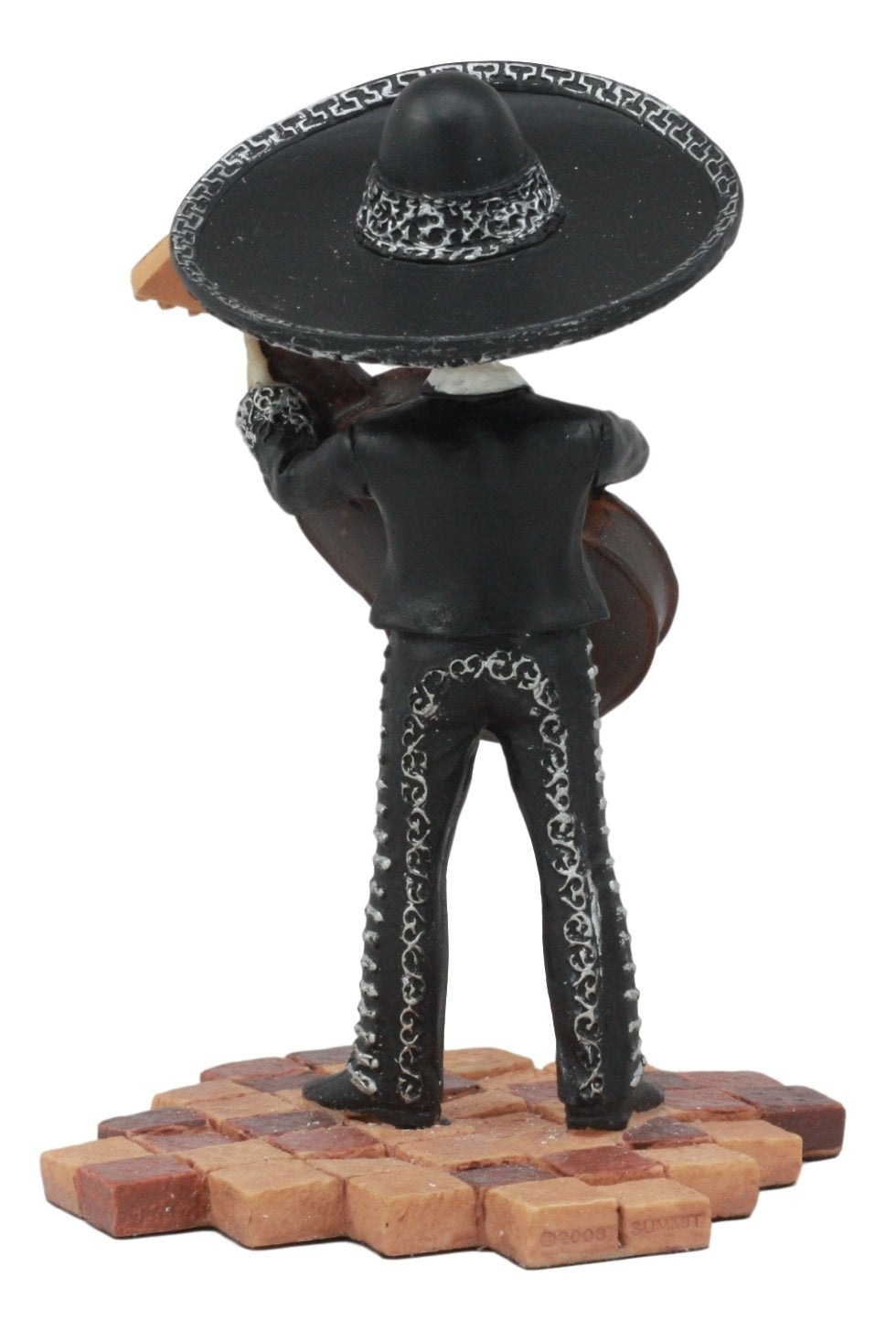 Ebros Traditional Charro Outfit Black Mariachi Band Musical Instrument Player Skeleton Figurine Day Of The Dead Folk Musician Dias De Los Muertos Collectible (Bassist Bass Player)