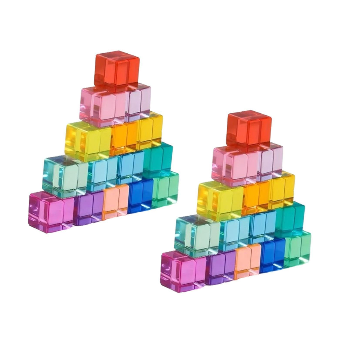 MeadawgsRainbow Building Blocks Set Rainbow Building Acrylic Cube For 36 Kids|Toys & Hobbies|Educational|Other Educational Toys