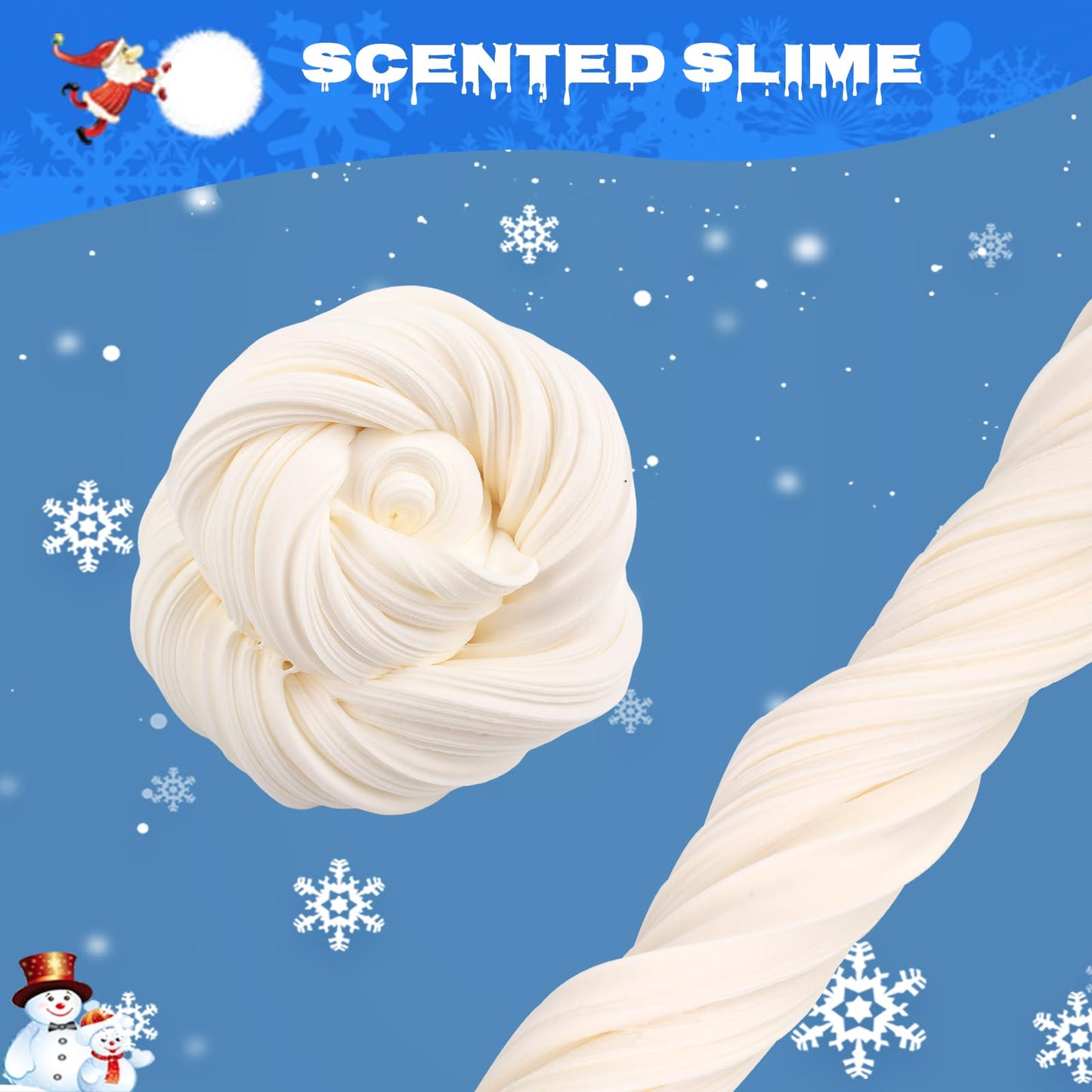 Do You Want To Build A Snowman,2 Pack Large-Capacity Slime Kit With Snowman Accessories,Build, Melt & Rebuild Fun,Desk Toy For K