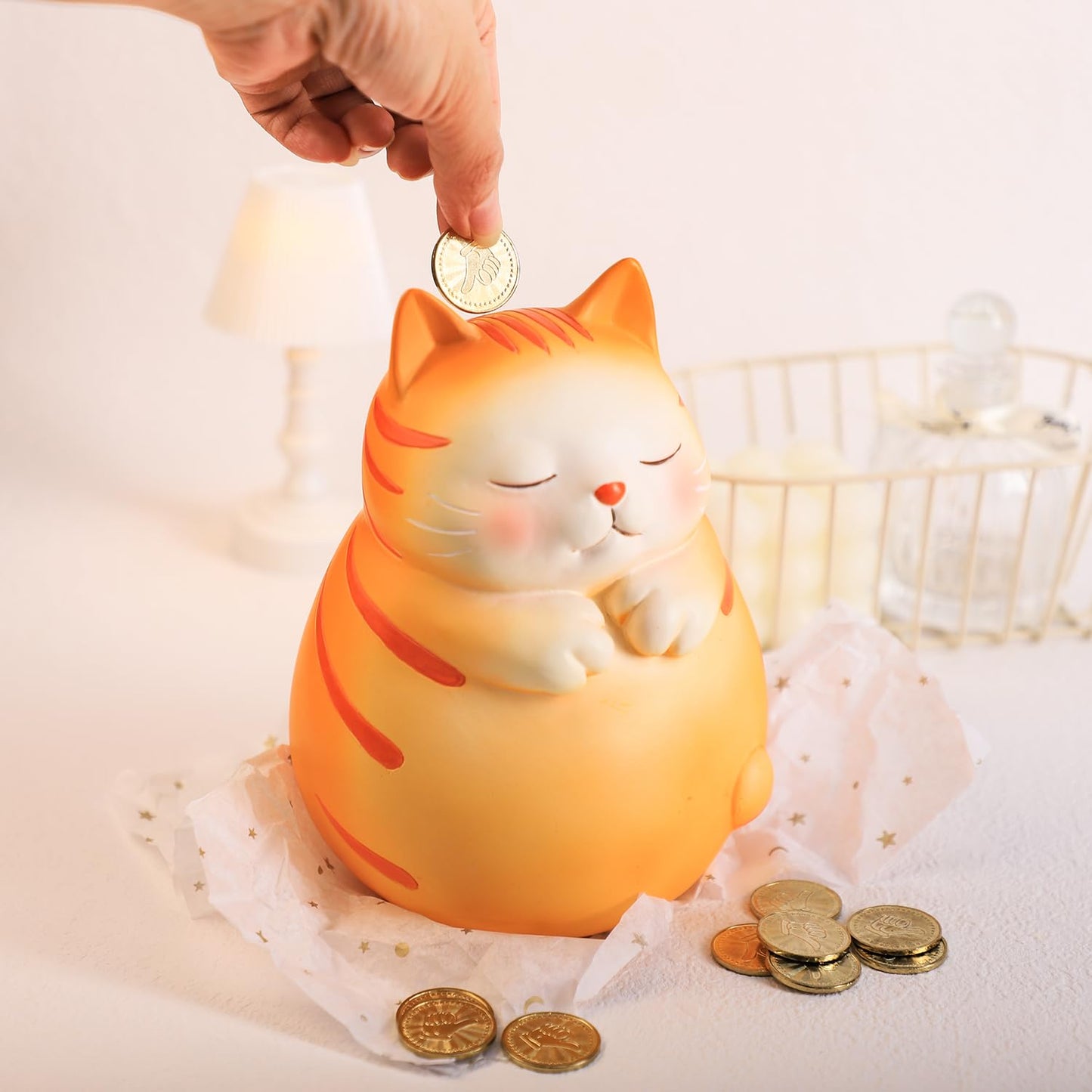 Choold Cartoon Cat Piggy Bank Coin Bank Money Saving Bank Money Box