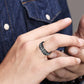 Udolfly Mens Fidget Rings Anxiety Rings For Men Womens Chain Spinner Rings For Adults Titanium Steel Ring Black Silver Size 14