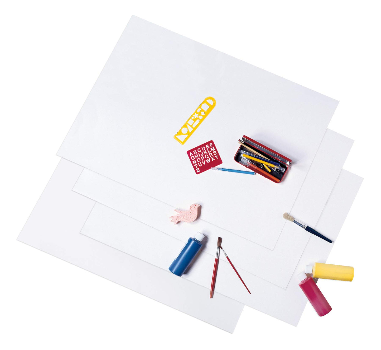 UCREATE PACON Economy Poster Board, White, 22" x 28", 100 Sheets, Paper, Model PAC104225