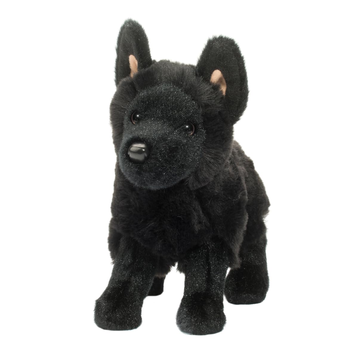 Douglas Black German Shepherd Plush Stuffed Animal, 8" Long, Polyester, Model 3979