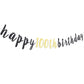 Lingteer Happy 100Th Birthday Party Decorations,100Th Birthday Glitter Garland Banner - Cheers To 100 Years Old Bday Party Backdrop Decoration Sign.
