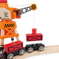 Hape Steam-Era Freight Train | Classic Black & Red Childrens Locomotive Toy with Unloadable Freight Wagons