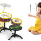 Glan Drum Set Toddler Instrument With Sitting Chair And 2 Stick For Kids Ages 35 Boys And Girls Ideal Gift