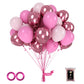 Owill 100Pcs Balloons Metallic Pink 12 Inches Pink Latex Balloons,Light Pink And Deep Pink Balloons For Birthday Baby Shower Wed
