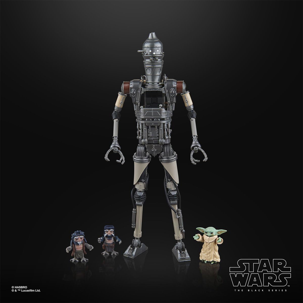 STAR WARS The Black Series IG-12 & Grogu 15cm Action Figure, Model HSG0074, Deluxe Edition, Plastic Material