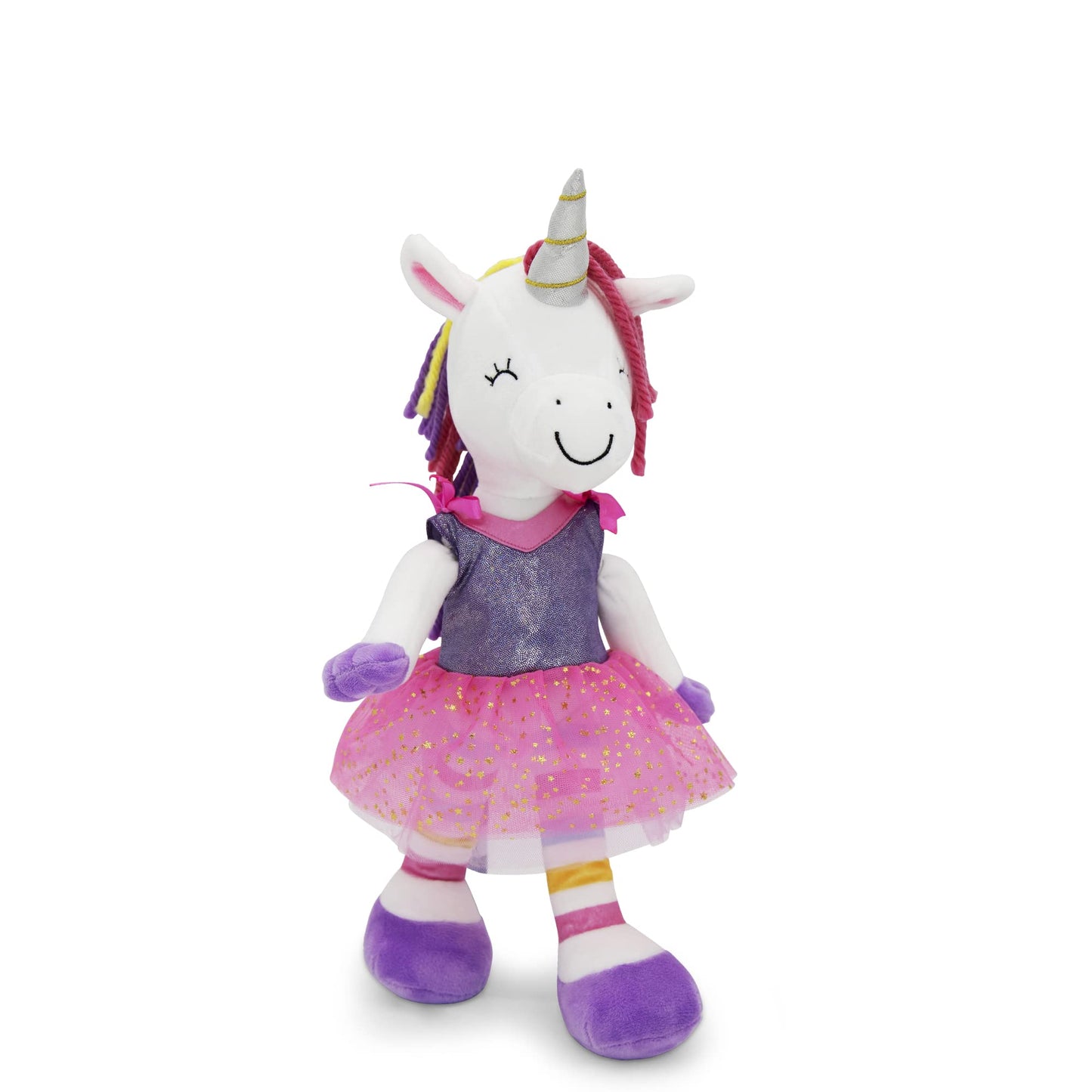 Playtime By Eimmie Unicorn Soft Baby Doll, 14 Inch - Plush Rag Doll With Embroidered Features For Girls (Ages 4 And Up), Educational Stuffed Animal For Imaginative Play & Development
