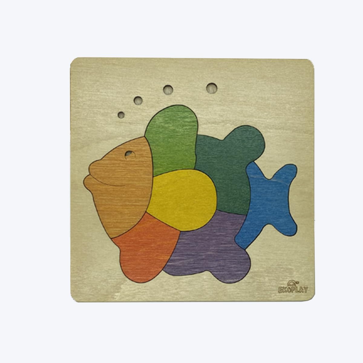 EKOPLAYs Wooden Puzzles for Kids, 7 Piece Jigsaw Puzzle for PreSchool Kids, Learning Educational Toys Gifts for Boys Girls. Ani
