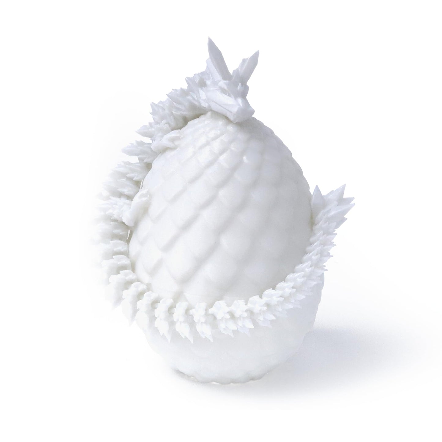 Flavery 3D Printed Dragon Egg - Tricolor with Flexible Crystal Dragon Inside, Colorful Fidget Toy, Birthday Gift, Desk Pet - 12'