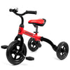 3 In 1 Toddler Tricycles For 2 - 4 Years Old Boys And Girls With Detachable Pedal And Bell Foldable Baby Balance Bike Riding Toy