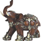 George S. Chen Imports Ss-G-88098 Thai Elephant Wood Like Design Figurine, 6'