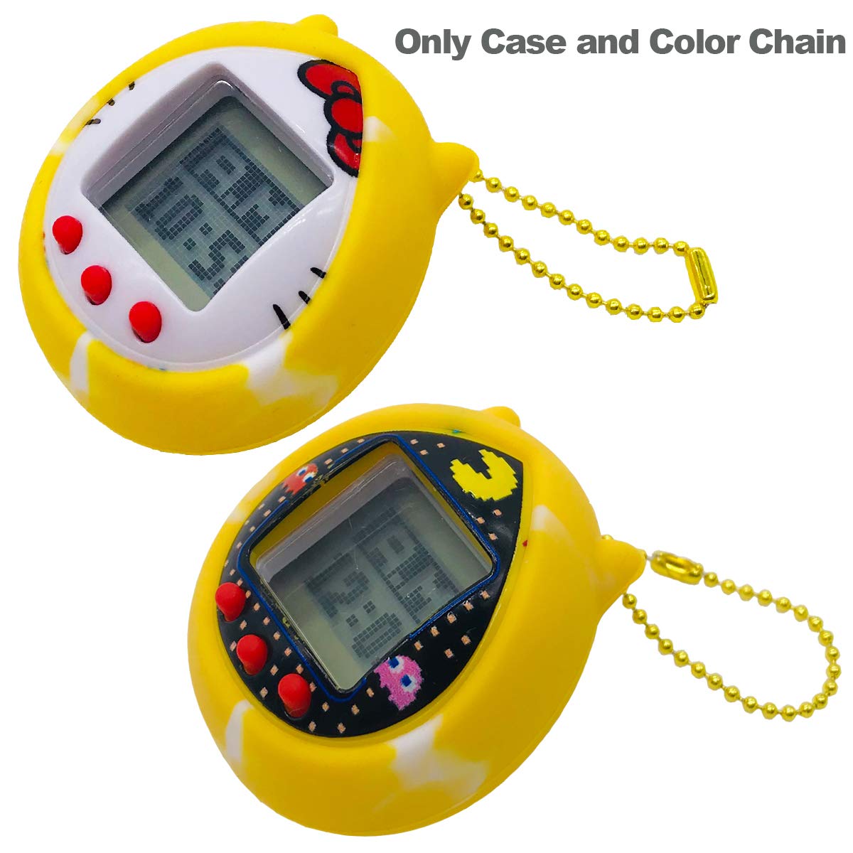 Silicone Cover Case For Jujutsu Kaisen Tamagotchi Nano, Protective Sleeve Skin Case For Hello Kitty And For Pac-Man Device Interactive Game Machine(Only Cover) (Yellow)