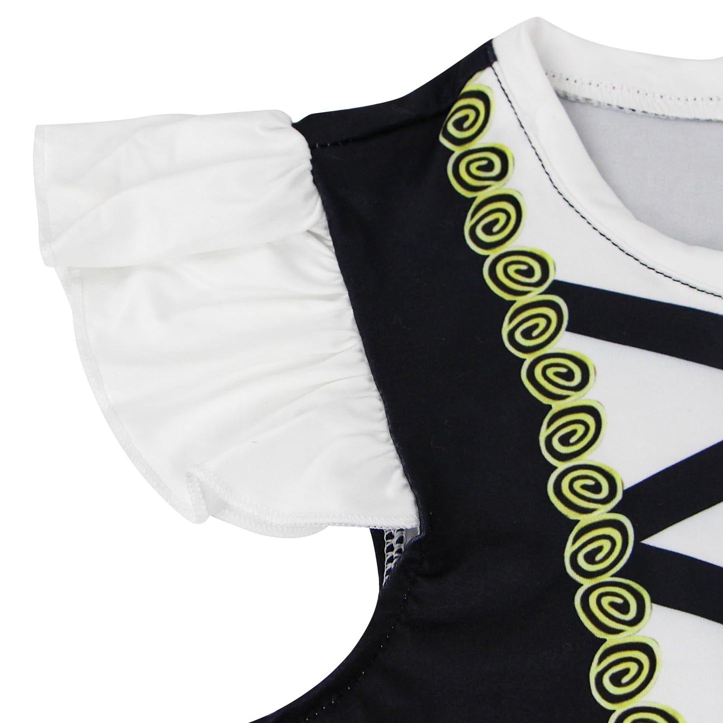 Mizzuco Girls Pirate Dress Toddler Buccaneer Costume Kids Dance Skirt Birthday Party Halloween Role Play Outfits(Black, 120Cm/5-