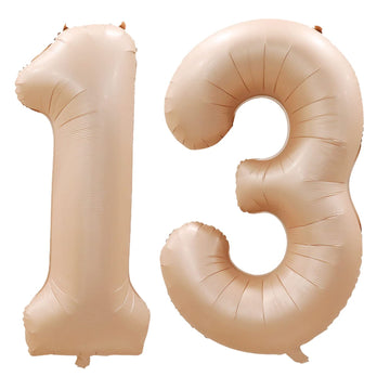 Goer Number 13 Balloons For 13Th Birthday Sweet 13 Party Decorations,42 Inch Jumbo Foil Helium 31 Balloons For 31St Birthday Party Decoration (Caramel)