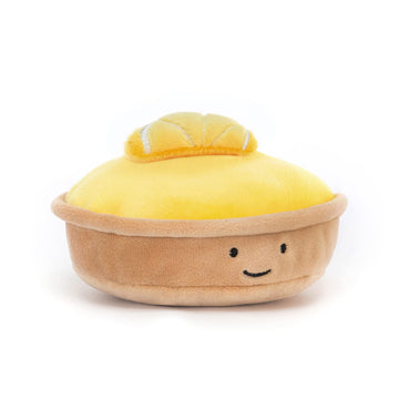 Jellycat Pretty Patisserie Tarte Au Citron Stuffed Toy, 4 inches - Pastry Plush - Great Gift Idea