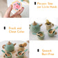 Wooden Tea Party Set for Little Girls Toys, Pretend Play Kids Tea Set for Toddlers Wood Toys, Wooden Play Food Kitchen Accessori