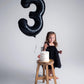 Black Number 0 Balloon 40 Inch, 0 Balloon Numberfor 10Th 20Th 30Th 40Th 50Th 60Th Birthday Decorations, Black Party Supplies For