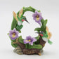 Cosmos Gifts Fine Porcelain Double Hummingbirds With Purple Orchid Flowers Figurine