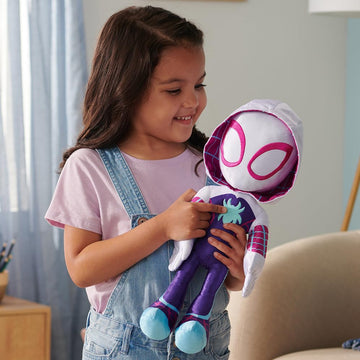 MARVEL Spidey Ghost-Spider 16 Plush Toy with Sounds - Superhero Gifts for Kids Ages 3 and Up