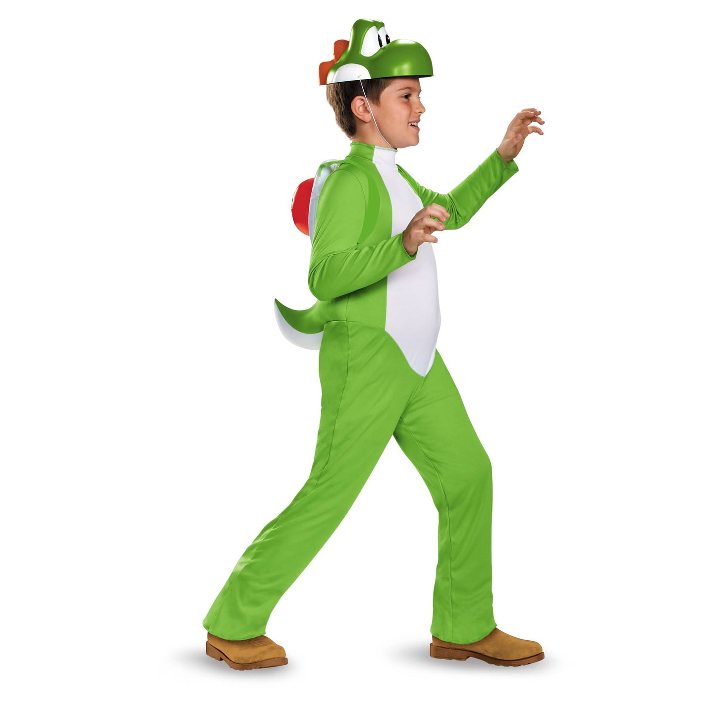 Yoshi Deluxe Costume, Official Nintendo Super Mario Costume, Kids Size Medium (7-8)