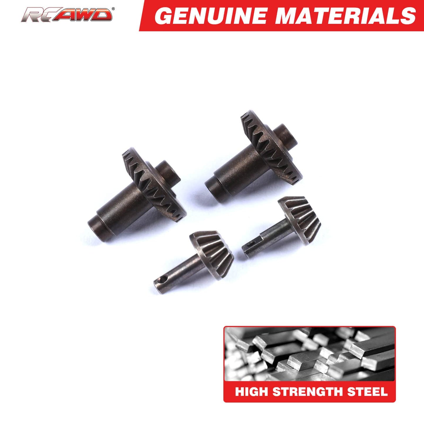 RCAWD CR18P Portal Axles Differential Gears for Hobby Plus 1/18 CR18P Rock Van & Trail Hunter Diff Gear Upgrade Parts