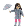 Emily Rose 18 Inch Doll Clothes & Accessories | 5-Pc Raincoat 18' Doll Outfit Gift Set - Including Matching Rain Boots And Working Umbrella