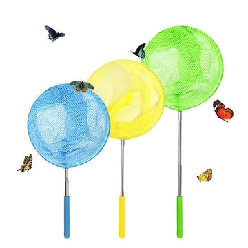 Tsyan Kids Telescopic Butterfly Fishing Nets For Kids Catching Insect Net Outdoor Tools For Catching Bugs Fish Insect Ladybird, 