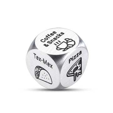 Food Decision Dice 11th Anniversary Steel Gifts 25th 50th Anniversary Day Gifts for Couple Games for Date Night Back to School S