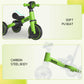 Bautia Kids Tricycle for Toddlers 1-3 with Push Handle, 5 in 1 Baby Balance Bike for 1-4 Years Old Boys Girls Gift with Removabl