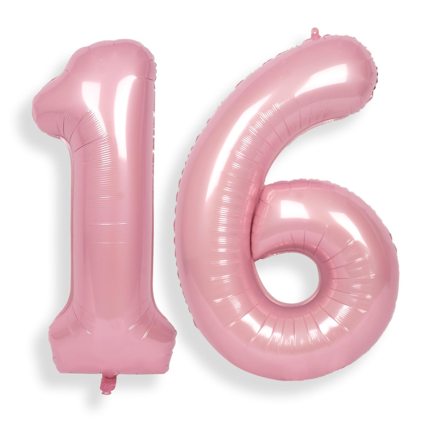Suwen 40 Inch Pink Large 16 Number Balloons Big Foil Helium Number Balloons 0-9 Jumbo Happy 16Th Mylar Birthday Party Decoration
