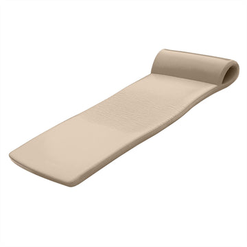 TRC Recreation Sunsation 1.75  Thick Vinyl Coated Foam Swimming Pool Float Mat mature-themed Lounger with Built-in Roll Pillow  Bronze