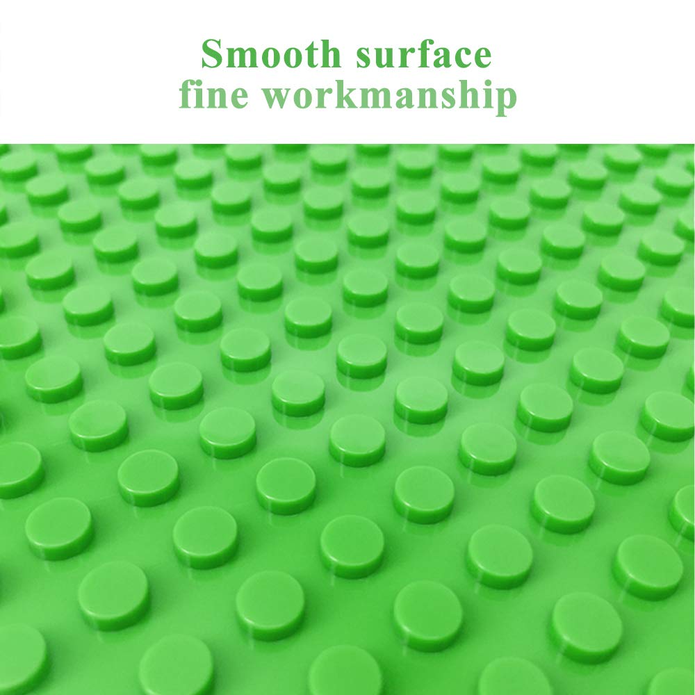 Jnzong 6 Pack Classic Baseplates Building Base Plates For Building Bricks 100% Compatible With Major Brands-Baseplates 10'' X 10