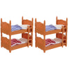 Veemoon 2 Packs Dollhouse Mini Bed Miniatures Bunk Bed Decoration Small Dollhouse Double Stackable Bunks Miniatures Furniture Accessories DIY Doll House Room Decor