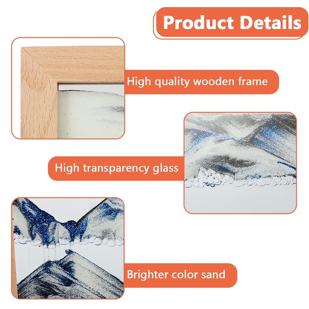 Bochino Moving Sand Art Picture Dynamic Sand Picture 3D Sand Art Frame Sandscape Moving Sand Picture For Home & Office D  Cor