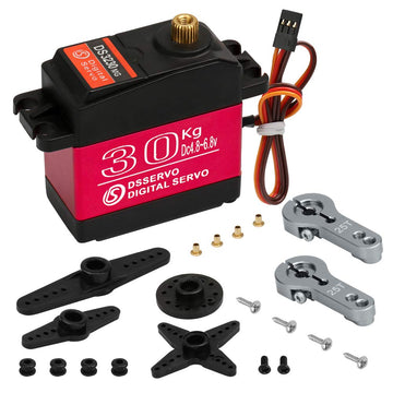 30KG Digital servo high Torque Full Metal Gear Waterproof, Suitable for RC Model Remote Control car with a Control Angle of 180