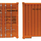 Walthers Scenemaster Ho Scale Model Of Hapag Lloyd (Orange, Blue) 40' Hi Cube Corrugated Side Container,949-8254