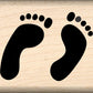 Stamps By Impression Feet, Footprints Rubber Stamp, Small (.75' X 1')